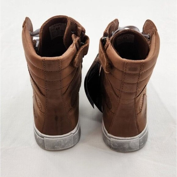 Iron Jias Retro Leather Motorcycle Boots XZ006 Brown Mens EU 42 US 8.5 - Picture 4 of 11